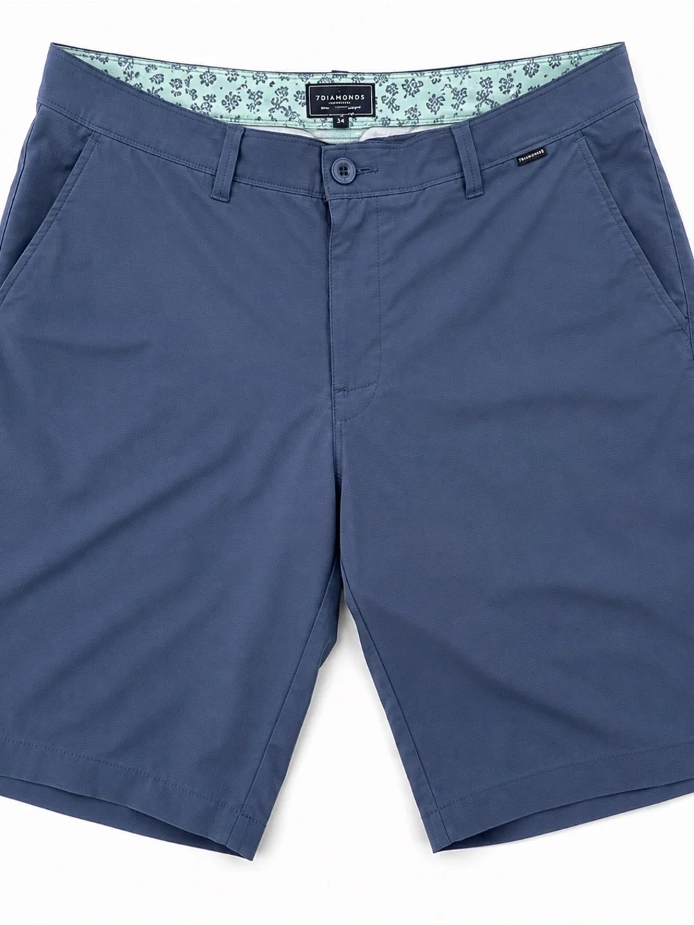 7 Diamonds Men’s Performance Golf Shorts Blue Size 34